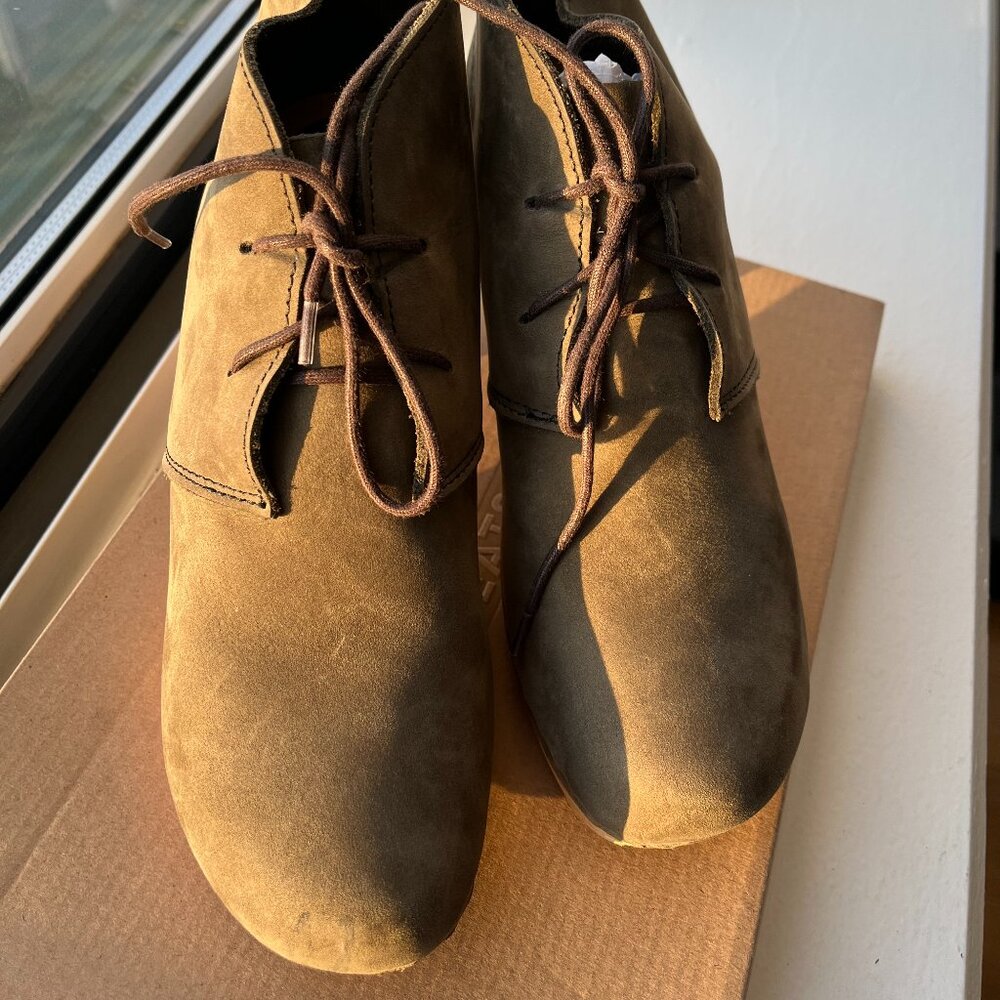 NO. 6 STORE - GARCIA CLOG ANKLE BOOT - HIGH HEEL - OLIVE - SIZE: 10 / 40 - EUC